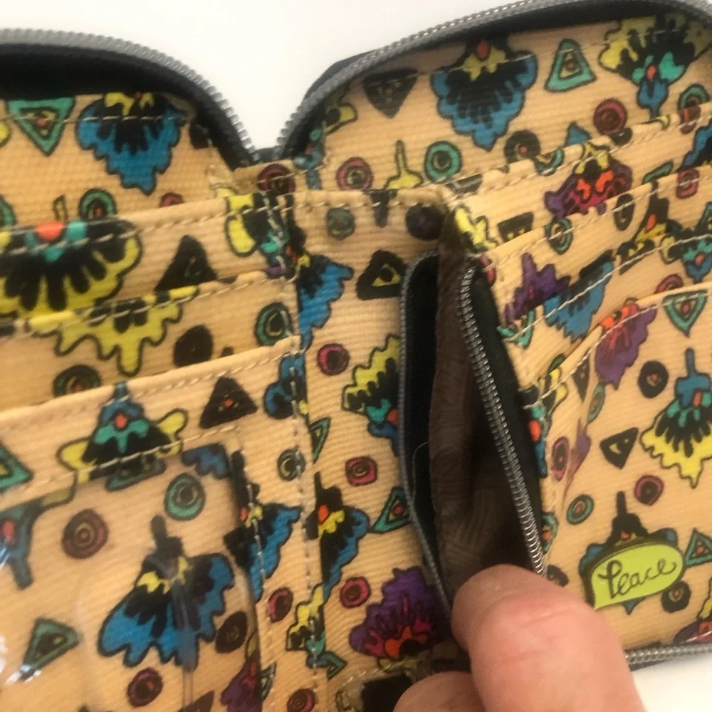 Sakroots coated canvas wristlet